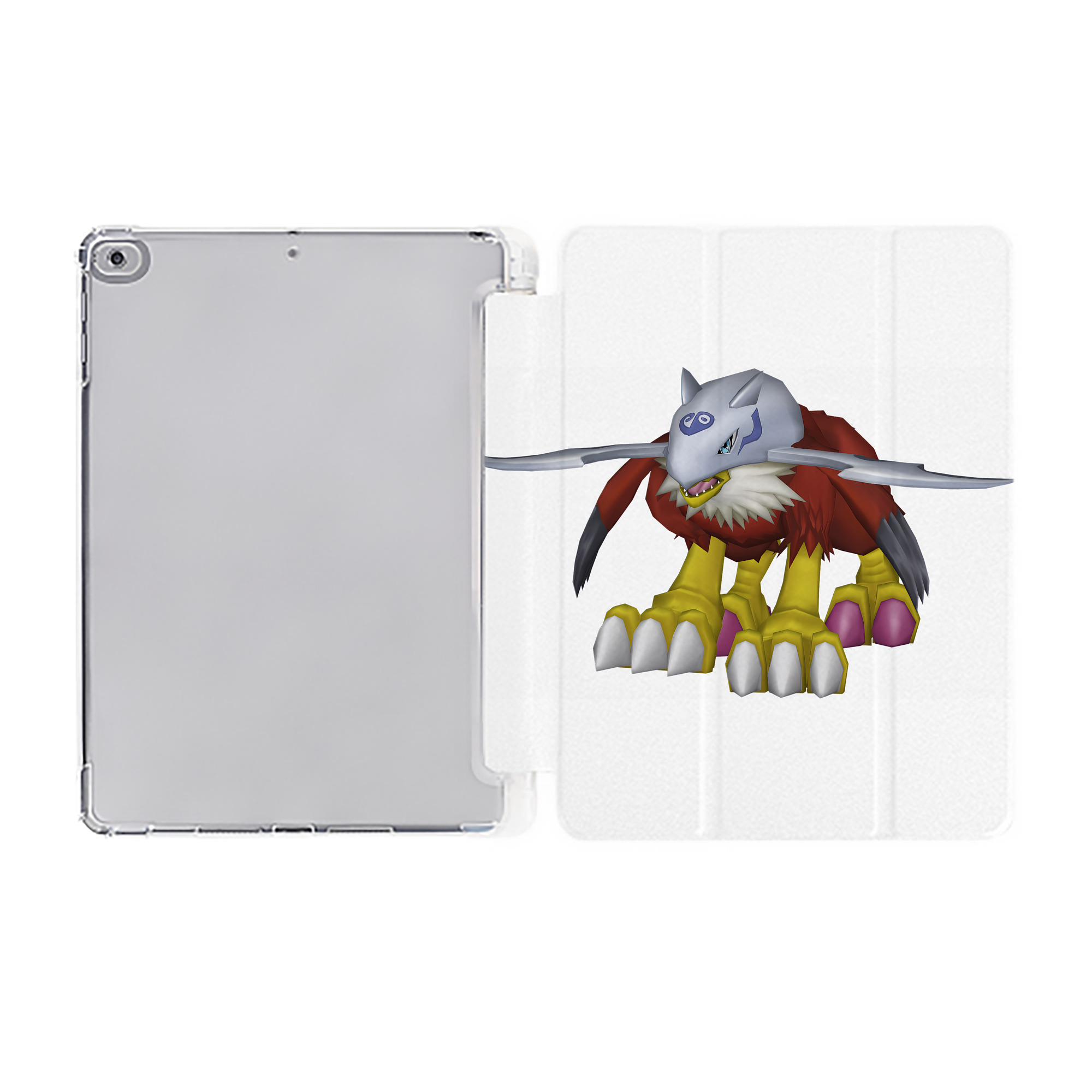 （画像用） Digimon デジタルモンスター/デジモン IPad ケース ペン収納付き 三つ折りスタンド PUレザー×シリコン 対応機種9.5/10.5/10.9インチ